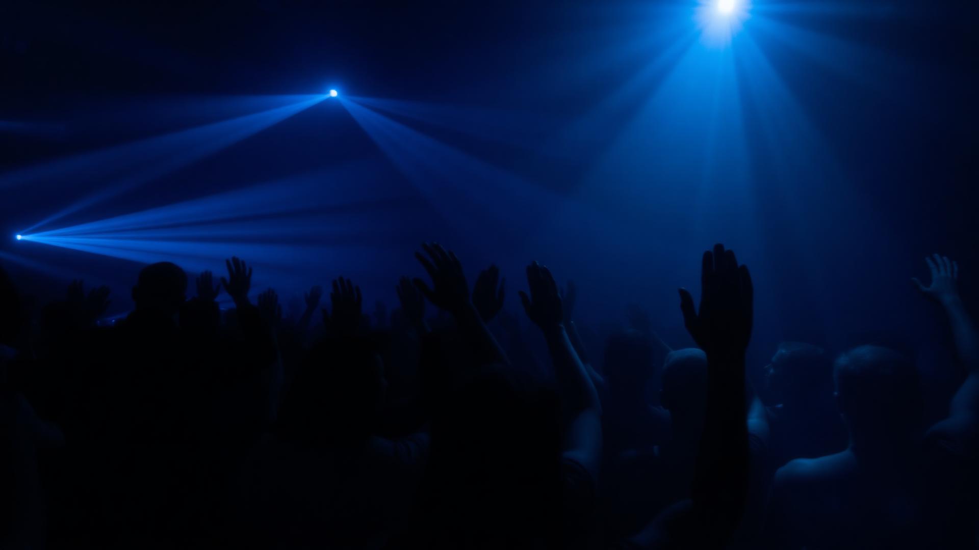 Cinematic dance floor lighting at a SireSounds event